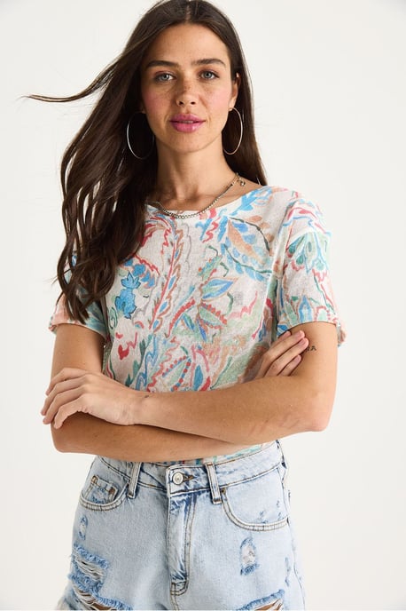 Transparentes Rundhals-T-Shirt - Image 4