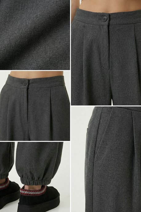 Hochtaillierte plissierte Salwar-Hosen - Image 4