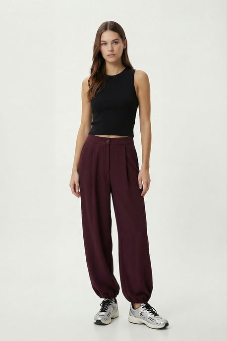 Hochtaillierte plissierte Salwar-Hosen - Image 2