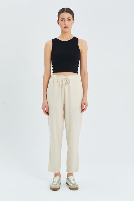 Hose mit hoher Taille und Kordelzug - Image 2