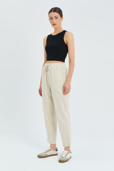 Hose mit hoher Taille und Kordelzug - Image 3