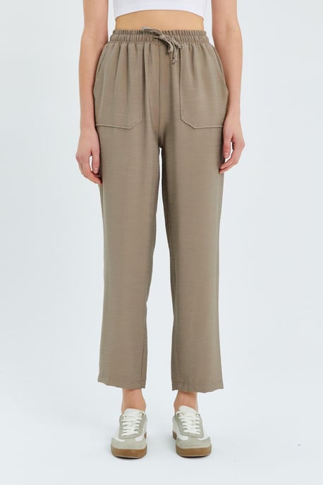 Hochtaillierte Karottenhose mit Kordelzugbund - Image 4
