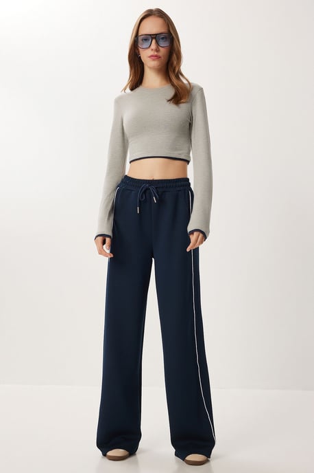 Reguläre Passform Baumwoll-Strick-Sweatpants - Image 1