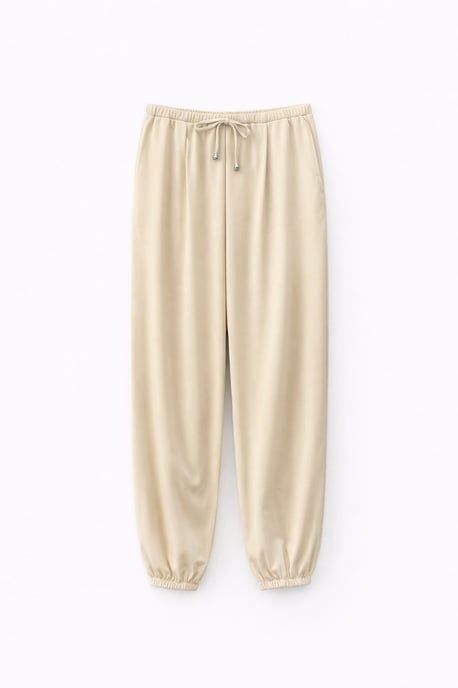 Strukturierte lange Jogginghose mit Kordelzugbund und Tasche - Image 6