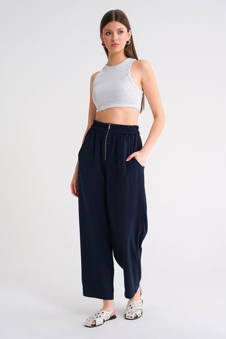 Kordelzug-Waist-Cigarette-Jogger-Hose - Image 2