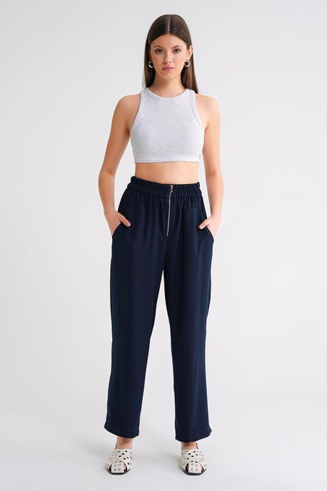 Kordelzug-Waist-Cigarette-Jogger-Hose - Image 5