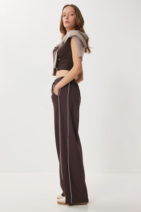 Regular Fit Baumwollstrick-Sweatpants - Image 1