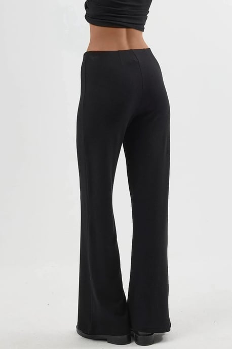 Busem Hoch taillierte Pull-On-Hose mit geradem Bein - Schwarz - Image 4