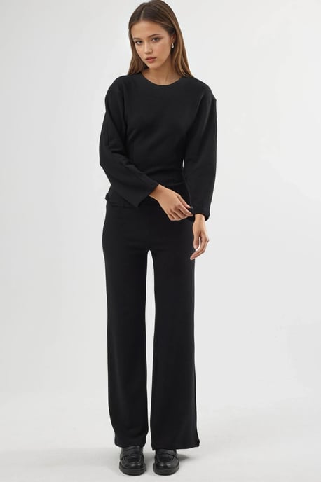 Busem Hoch taillierte Pull-On-Hose mit geradem Bein - Schwarz - Image 6