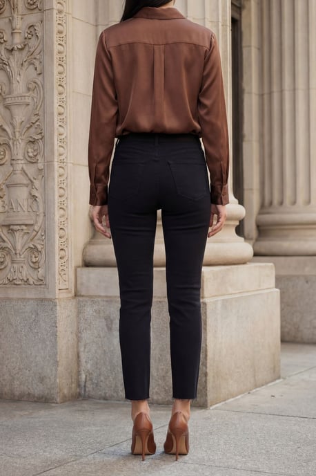 Hochtaillierte Skinny-Jeans - Image 3