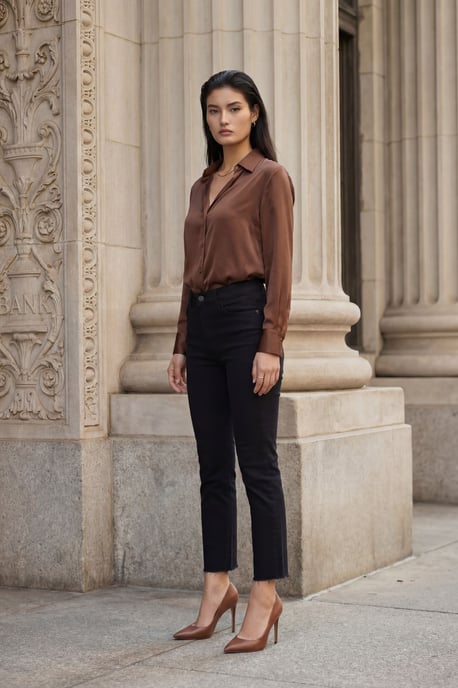 Hochtaillierte Skinny-Jeans - Image 5