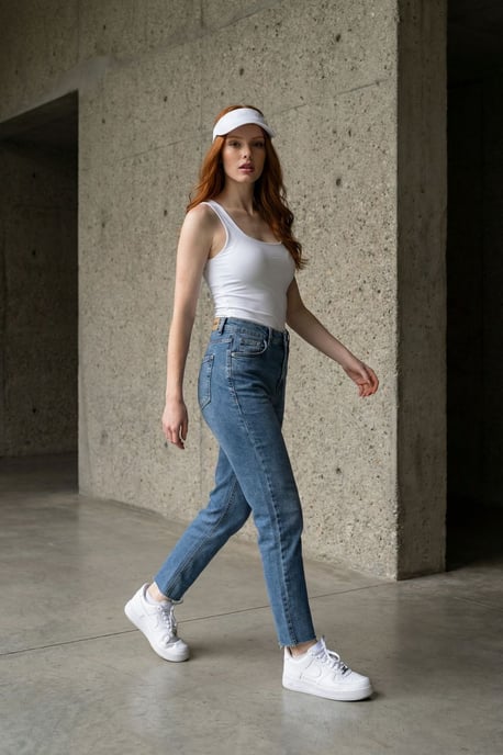 Hochtaillierte Skinny-Leg-Denim-Jeans - Image 2
