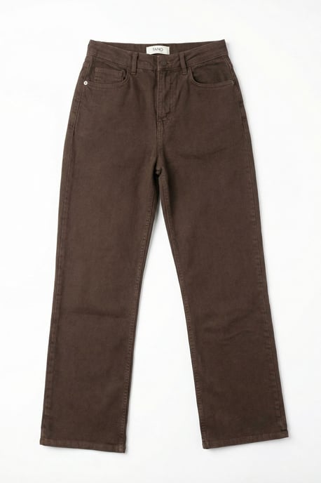 Hochtaillierte Jeans mit geradem Bein und Taschen - Image 6