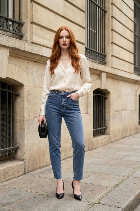 Hochtaillierte Skinny-Jeans - Image 1