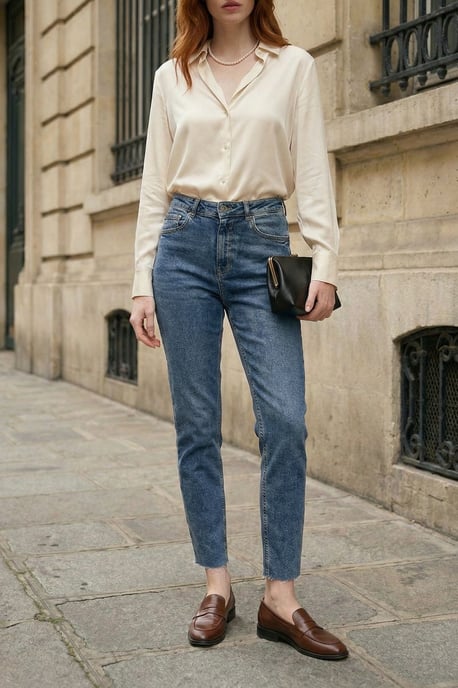 Hochtaillierte Skinny-Jeans - Image 3