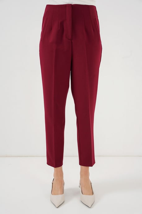 Hochtaillierte Slim Fit Knöchellange Krepphose - Image 4
