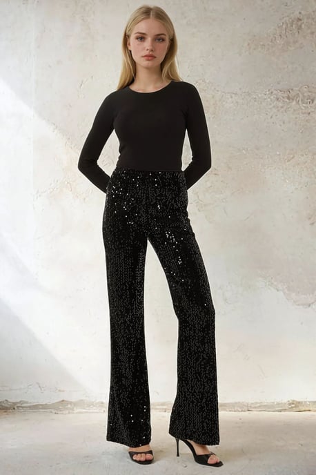Glockenförmige Paillettenhose - Image 3