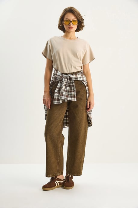 Hoch geschnittene Baggy-Jeans pantalon - Image 2