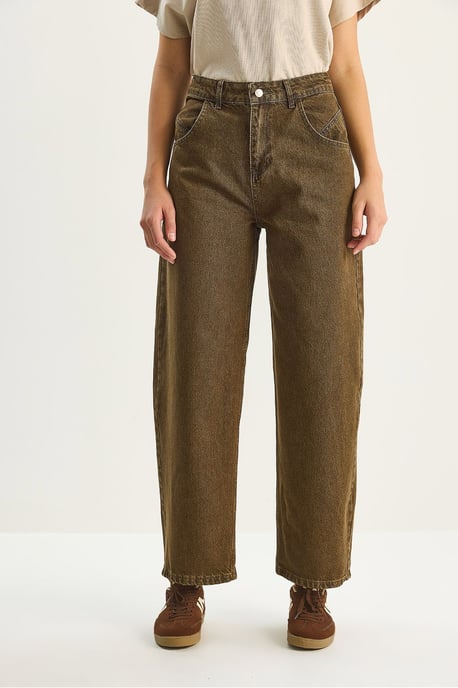 Hoch geschnittene Baggy-Jeans pantalon - Image 3