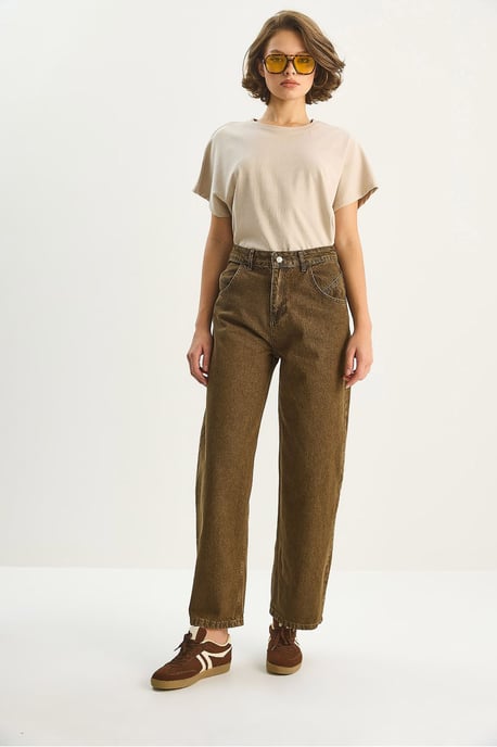 Hoch geschnittene Baggy-Jeans pantalon - Image 4