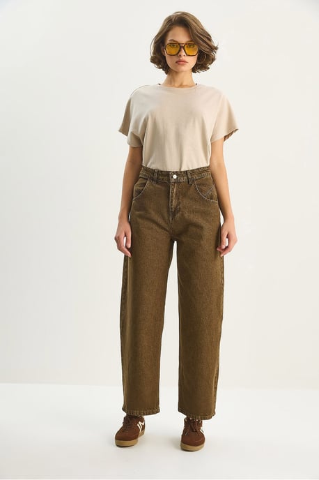 Hoch geschnittene Baggy-Jeans pantalon - Image 5