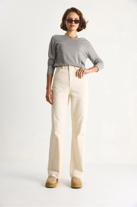 Hochtaillierte gerade Denim-Jeans - Image 5