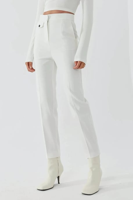 Premium Maßgeschneiderte Gerade Bein Hose mit Taschendetails - Image 1