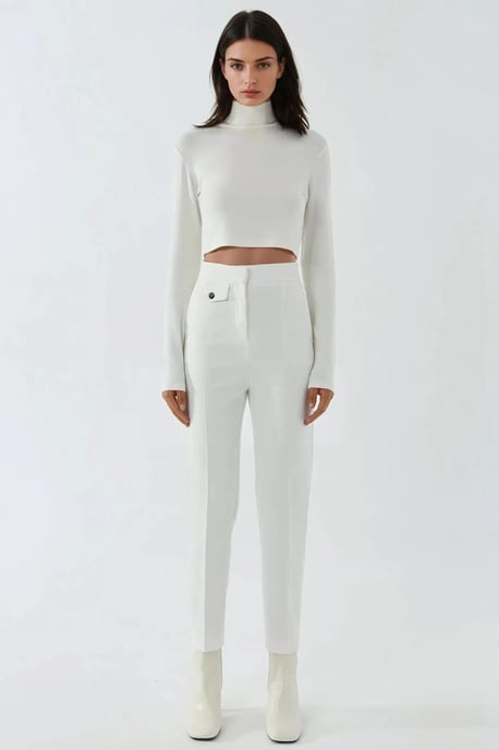 Premium Maßgeschneiderte Gerade Bein Hose mit Taschendetails - Image 5