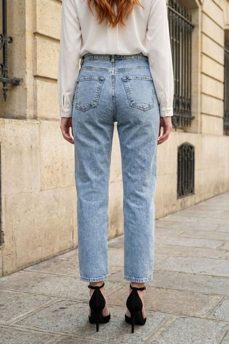 Hochtaillierte Slim-Fit Jeans - Image 3