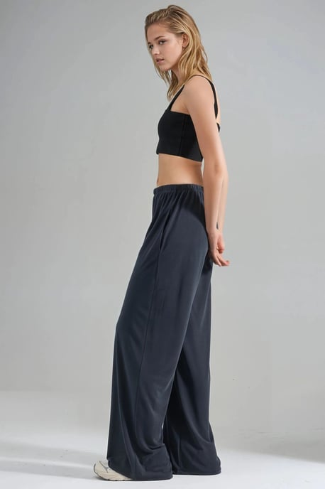 Elastische Bund gerade geschnittene Modal-Hose - Image 2