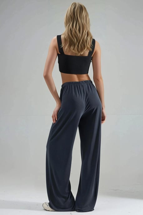 Elastische Bund gerade geschnittene Modal-Hose - Image 3