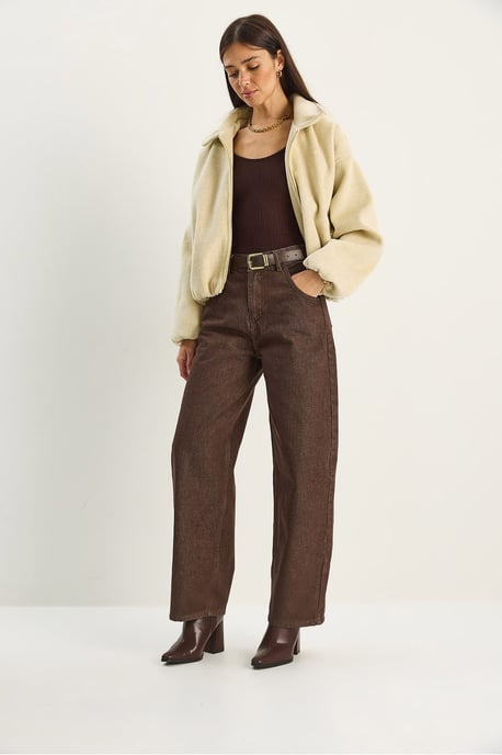 Hoch geschnittene Baggy-Jeans pantalon - Image 2