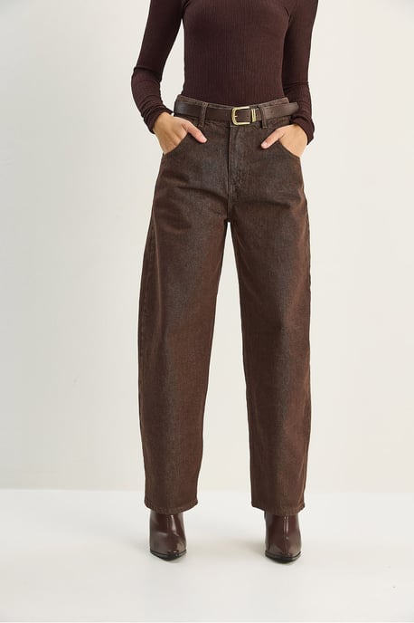 Hoch geschnittene Baggy-Jeans pantalon - Image 3
