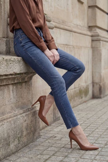 Hochtaillierte Skinny-Jeans - Image 4
