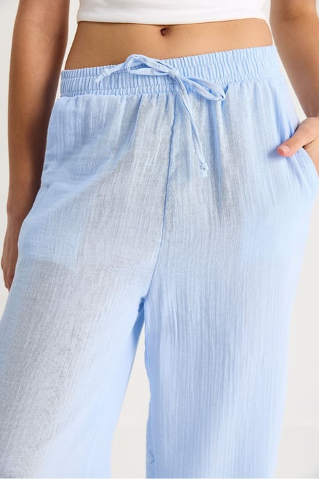 Hoch-taillierte gerade Hose mit Kordelzugbund - Image 5
