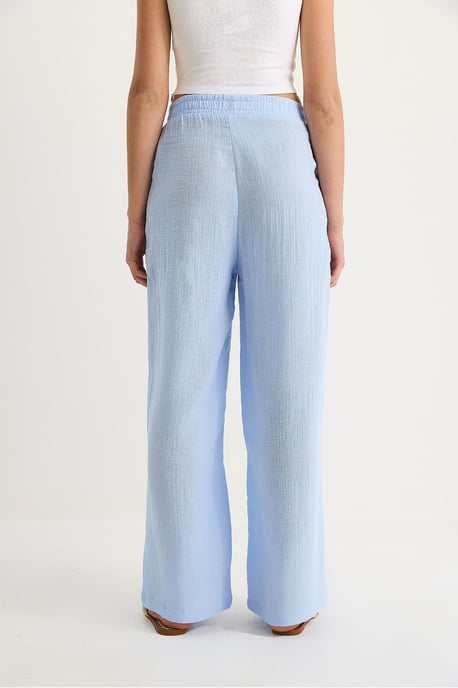 Hoch-taillierte gerade Hose mit Kordelzugbund - Image 6