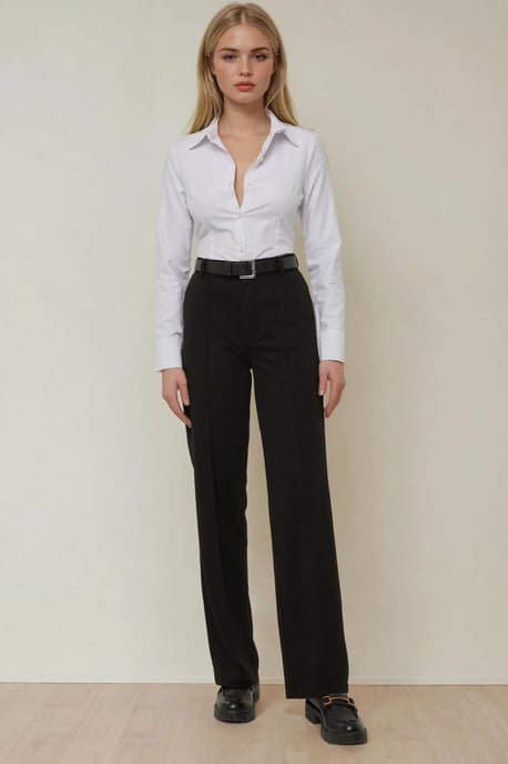 Gerade geschnittene Hose mit Stichdetails - Image 3