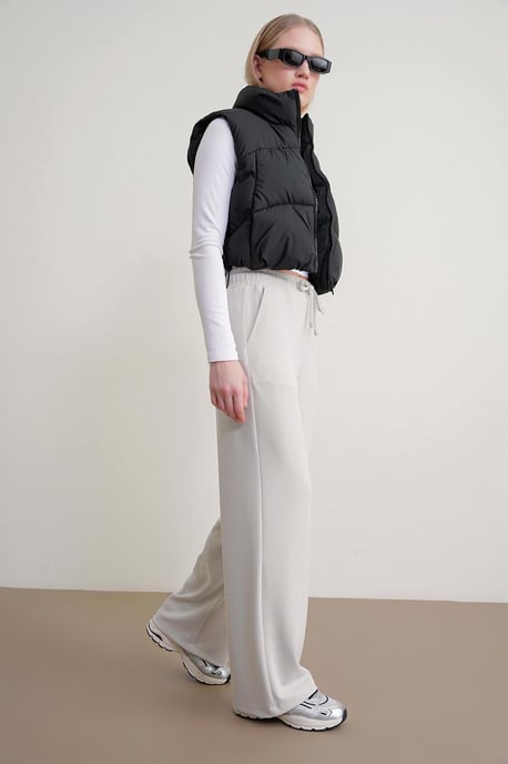 Hochtaillierte Pull-On Gerade-leg-Hosen mit Taschen - Image 2