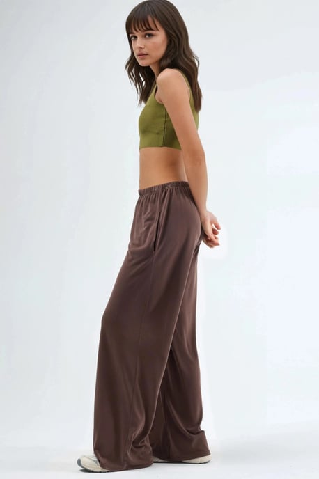 Elastische Bund gerade geschnittene Modal-Hose - Image 2