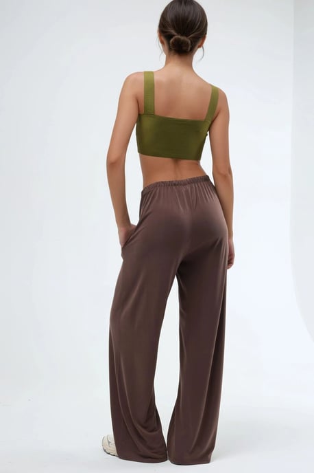 Elastische Bund gerade geschnittene Modal-Hose - Image 3
