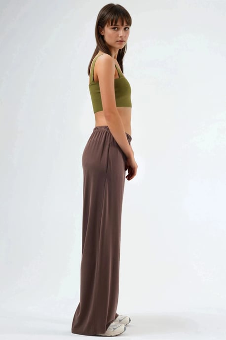 Elastische Bund gerade geschnittene Modal-Hose - Image 4