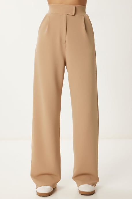 Hochtaillierte Strukturierte Palazzo-Hose - Image 6