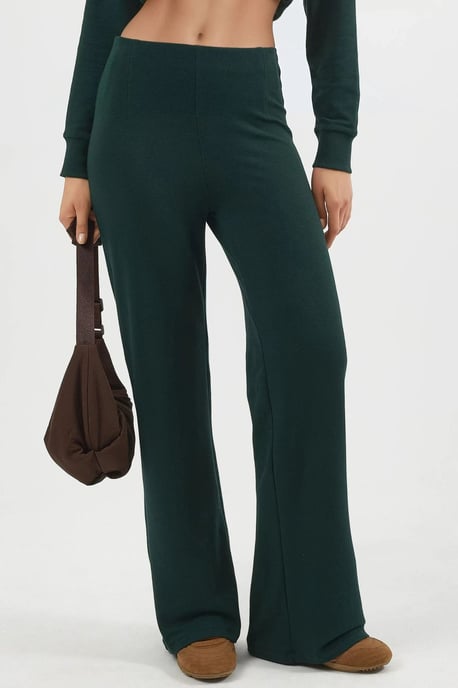 Hochtaillierte Pull-On Gerade Leggings - Image 1