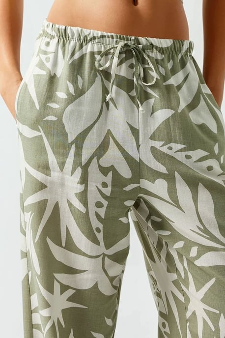 Blumenmuster Gerade Schnitt Hose - Image 3