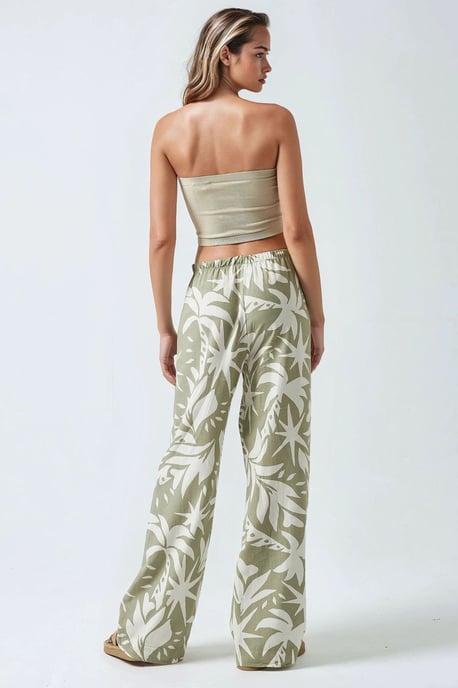 Blumenmuster Gerade Schnitt Hose - Image 4