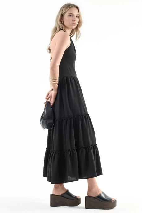 Rüschen Halterneck Maxikleid - Image 2