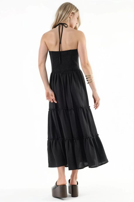 Rüschen Halterneck Maxikleid - Image 3