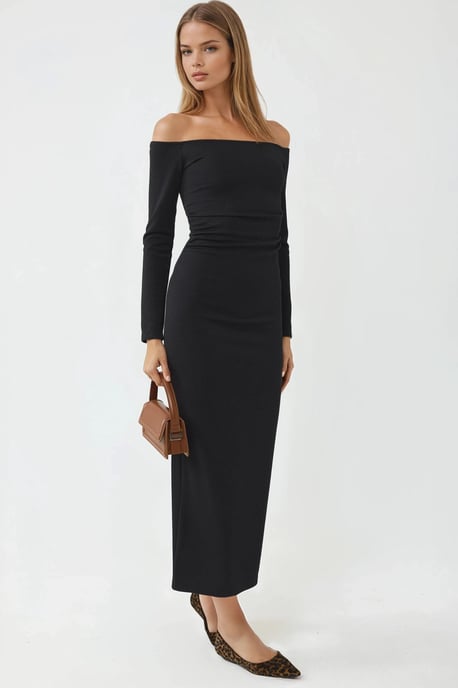 Schulterfreies Bodycon-Maxikleid - Image 2
