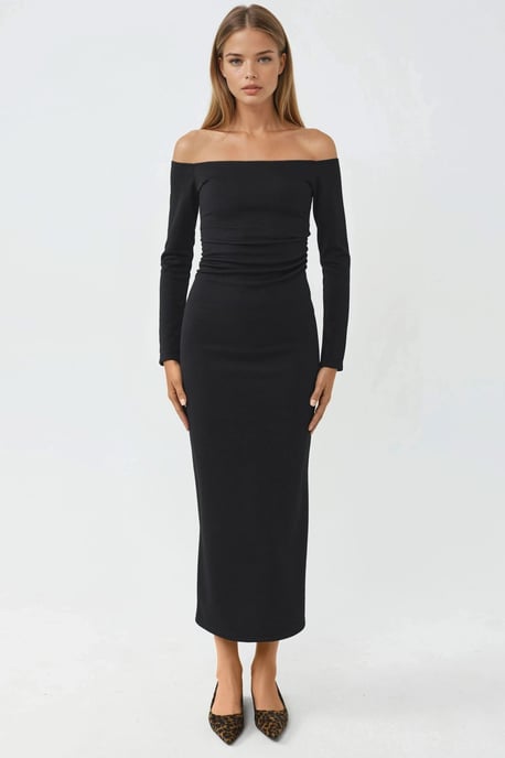Schulterfreies Bodycon-Maxikleid - Image 4