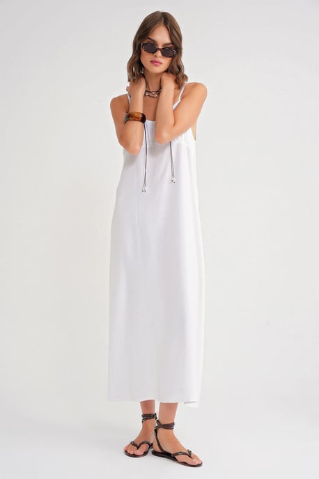 Träger Maxi-Kleid mit gerafftem Detail - Image 2